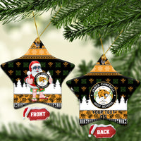 Custom Hawaii James Campbell High School Christmas Ceramic Ornament Tropical Santa Claus LT05 Star Black - Polynesian Pride