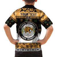 Custom Hawaii James Campbell High School Christmas Family Matching Long Sleeve Bodycon Dress and Hawaiian Shirt Tropical Santa Claus LT05 - Polynesian Pride