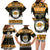 Custom Hawaii James Campbell High School Christmas Family Matching Long Sleeve Bodycon Dress and Hawaiian Shirt Tropical Santa Claus LT05 - Polynesian Pride