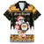 Custom Hawaii James Campbell High School Christmas Family Matching Long Sleeve Bodycon Dress and Hawaiian Shirt Tropical Santa Claus LT05 Dad's Shirt - Short Sleeve Black - Polynesian Pride