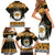 Custom Hawaii James Campbell High School Christmas Family Matching Short Sleeve Bodycon Dress and Hawaiian Shirt Tropical Santa Claus LT05 - Polynesian Pride