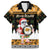 Custom Hawaii James Campbell High School Christmas Family Matching Short Sleeve Bodycon Dress and Hawaiian Shirt Tropical Santa Claus LT05 Dad's Shirt - Short Sleeve Black - Polynesian Pride