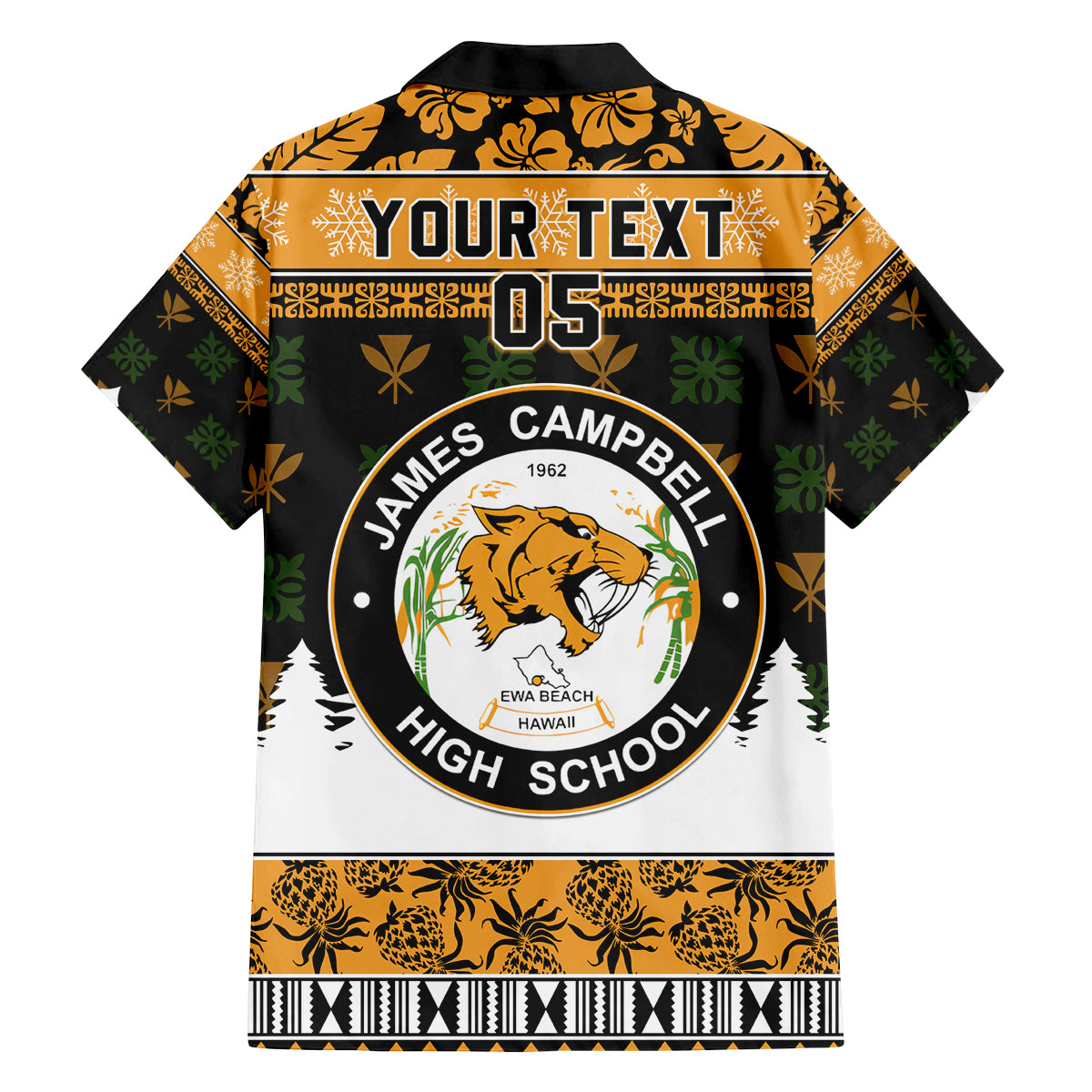 Custom Hawaii James Campbell High School Christmas Family Matching Summer Maxi Dress and Hawaiian Shirt Tropical Santa Claus LT05 - Polynesian Pride