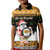 Custom Hawaii James Campbell High School Christmas Kid Polo Shirt Tropical Santa Claus LT05 Kid Black - Polynesian Pride