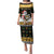 Custom Hawaii James Campbell High School Christmas Puletasi Tropical Santa Claus LT05 Long Dress Black - Polynesian Pride