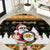 Custom Hawaii James Campbell High School Christmas Round Carpet Tropical Santa Claus LT05 Black - Polynesian Pride