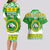 Custom Hawaii Kaimuki High School Christmas Couples Matching Long Sleeve Bodycon Dress and Hawaiian Shirt Tropical Santa Claus LT05 - Polynesian Pride