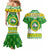 Custom Hawaii Kaimuki High School Christmas Couples Matching Mermaid Dress and Hawaiian Shirt Tropical Santa Claus LT05 - Polynesian Pride