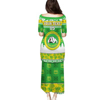 Custom Hawaii Kaimuki High School Christmas Family Matching Puletasi Dress and Hawaiian Shirt Tropical Santa Claus LT05 - Polynesian Pride