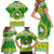 Custom Hawaii Kaimuki High School Christmas Family Matching Short Sleeve Bodycon Dress and Hawaiian Shirt Tropical Santa Claus LT05 - Polynesian Pride