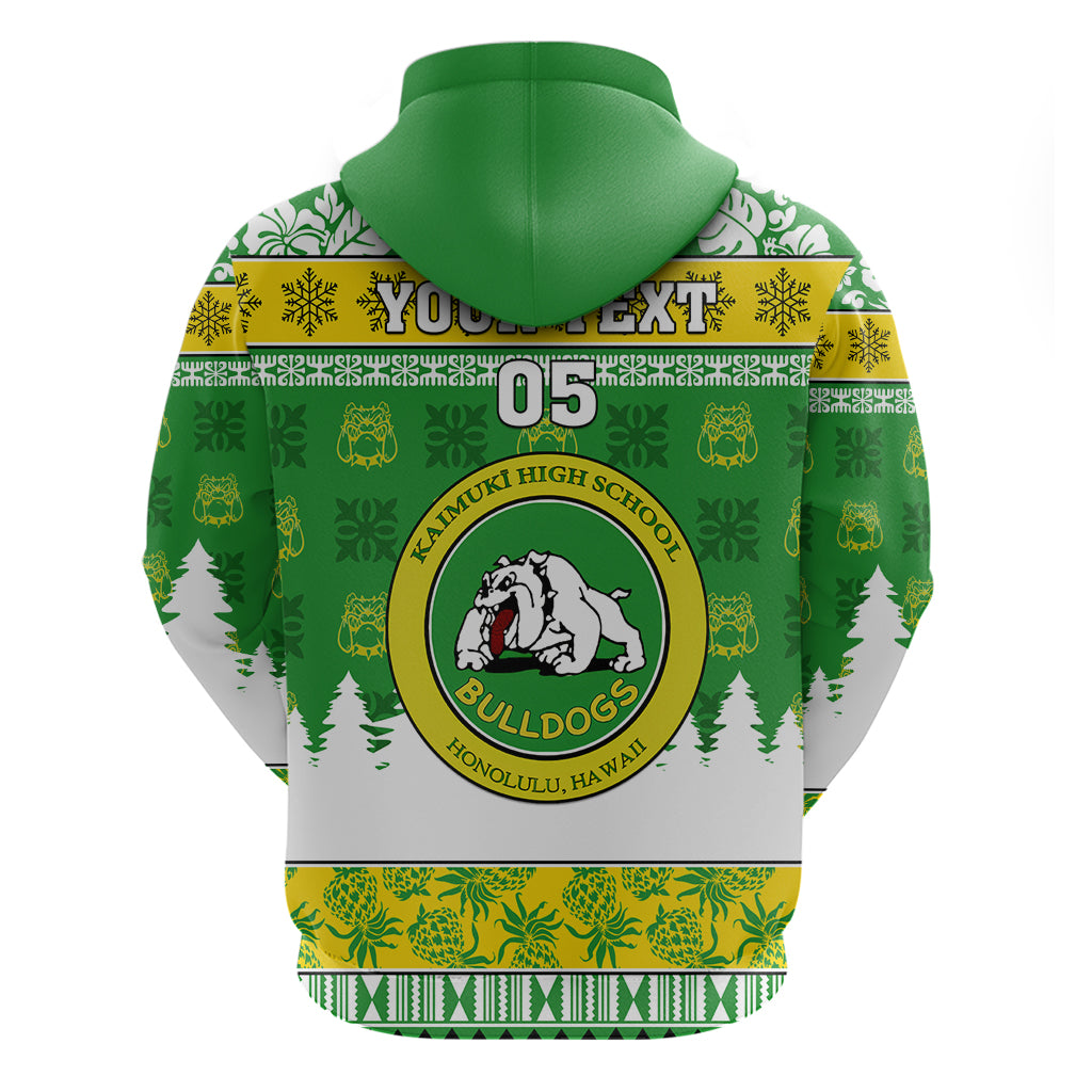 Custom Hawaii Kaimuki High School Christmas Hoodie Tropical Santa Claus LT05 - Polynesian Pride