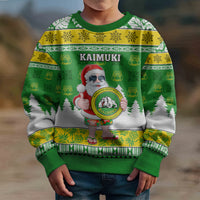 Custom Hawaii Kaimuki High School Christmas Kid Ugly Christmas Sweater Tropical Santa Claus LT05 - Polynesian Pride