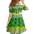 Custom Hawaii Kaimuki High School Christmas Kid Short Sleeve Dress Tropical Santa Claus LT05 - Polynesian Pride