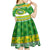 Custom Hawaii Kaimuki High School Christmas Kid Short Sleeve Dress Tropical Santa Claus LT05 - Polynesian Pride