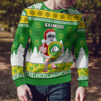 Custom Hawaii Kaimuki High School Christmas Ugly Christmas Sweater Tropical Santa Claus LT05 - Polynesian Pride