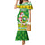 Custom Hawaii Kaimuki High School Christmas Mermaid Dress Tropical Santa Claus LT05 Women Green - Polynesian Pride