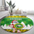 Custom Hawaii Kaimuki High School Christmas Round Carpet Tropical Santa Claus LT05 - Polynesian Pride