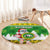 Custom Hawaii Kaimuki High School Christmas Round Carpet Tropical Santa Claus LT05 - Polynesian Pride