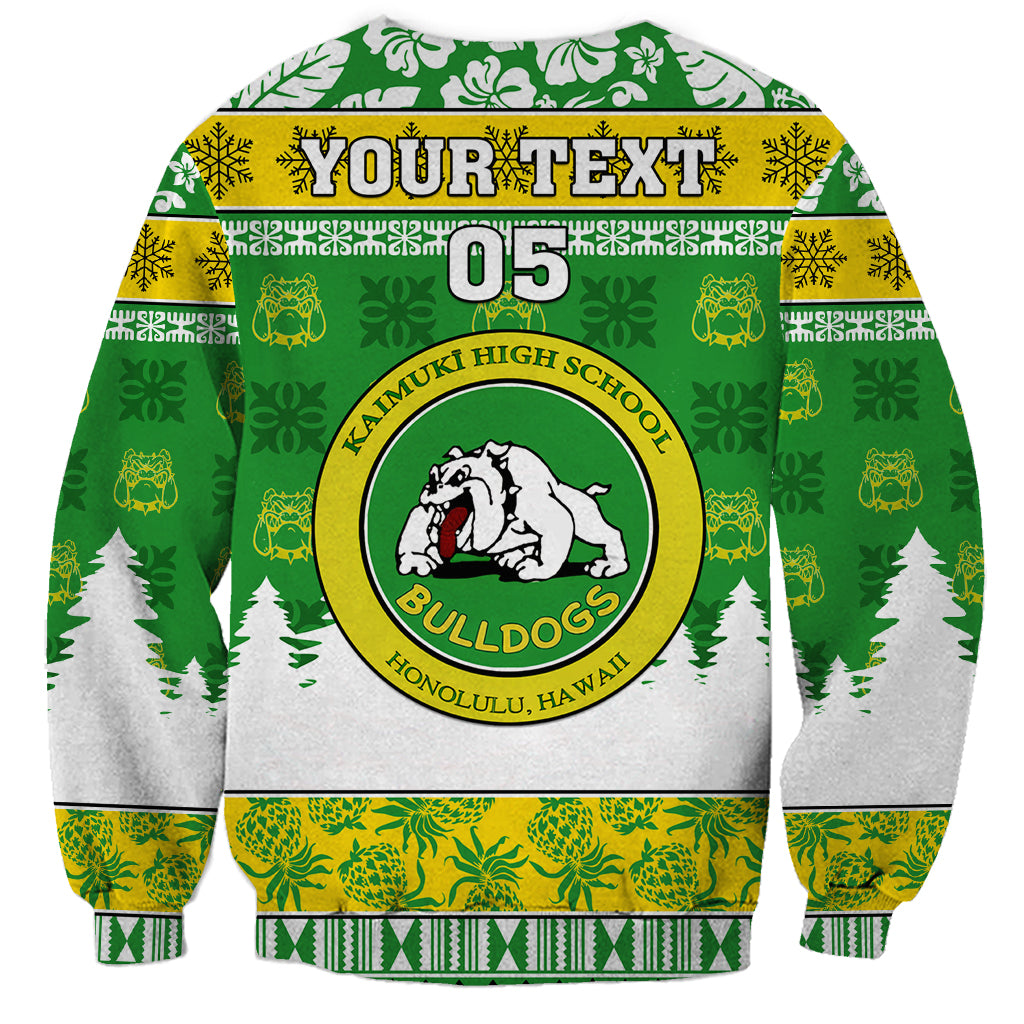 Custom Hawaii Kaimuki High School Christmas Sweatshirt Tropical Santa Claus LT05 - Polynesian Pride