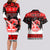 Custom Hawaii Kalani High School Christmas Couples Matching Long Sleeve Bodycon Dress and Hawaiian Shirt Tropical Santa Claus LT05 - Polynesian Pride