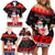 Custom Hawaii Kalani High School Christmas Family Matching Off Shoulder Short Dress and Hawaiian Shirt Tropical Santa Claus LT05 - Polynesian Pride