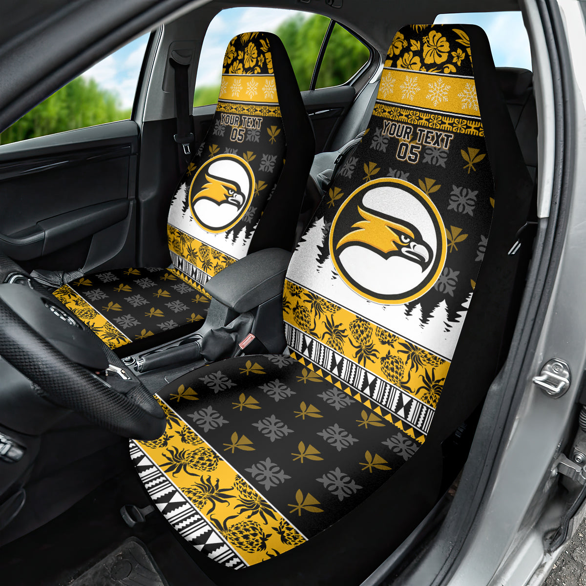 Custom Hawaii Nanakuli High and Intermediate School Christmas Car Seat Cover Tropical Santa Claus LT05 - Polynesian Pride