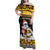 Custom Hawaii Nanakuli High and Intermediate School Christmas Family Matching Off Shoulder Maxi Dress and Hawaiian Shirt Tropical Santa Claus LT05 Mom's Dress Yellow - Polynesian Pride