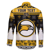 Custom Hawaii Nanakuli High and Intermediate School Christmas Family Matching Summer Maxi Dress and Hawaiian Shirt Tropical Santa Claus LT05 - Polynesian Pride