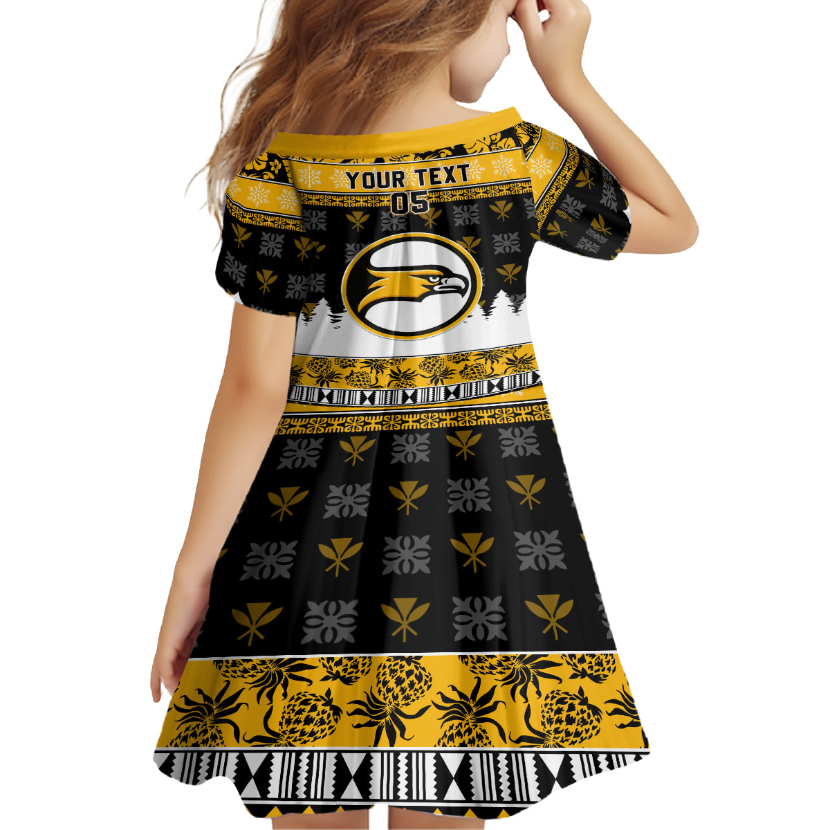 Custom Hawaii Nanakuli High and Intermediate School Christmas Family Matching Tank Maxi Dress and Hawaiian Shirt Tropical Santa Claus LT05 - Polynesian Pride