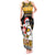 Custom Hawaii Nanakuli High and Intermediate School Christmas Tank Maxi Dress Tropical Santa Claus LT05 Women Yellow - Polynesian Pride