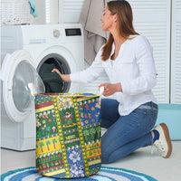 Solomon Islands Christmas Laundry Basket Festive Beach Vibes - Polynesian Pride