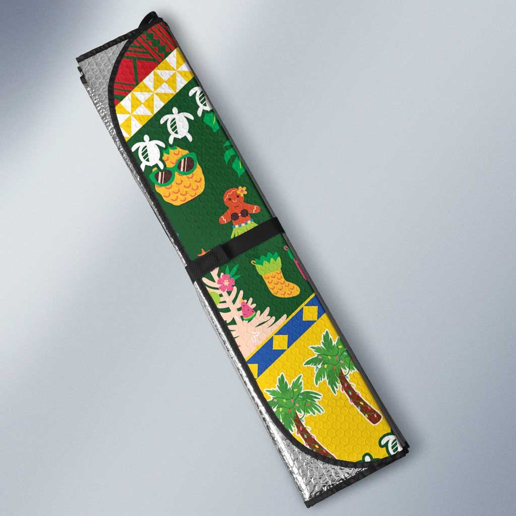 Solomon Islands Christmas Auto Sun Shade Festive Beach Vibes - Polynesian Pride
