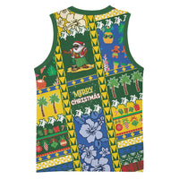 Solomon Islands Christmas Basketball Jersey Festive Beach Vibes - Polynesian Pride