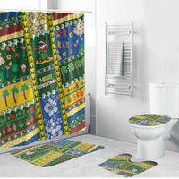 Solomon Islands Christmas Bathroom Set Festive Beach Vibes - Polynesian Pride