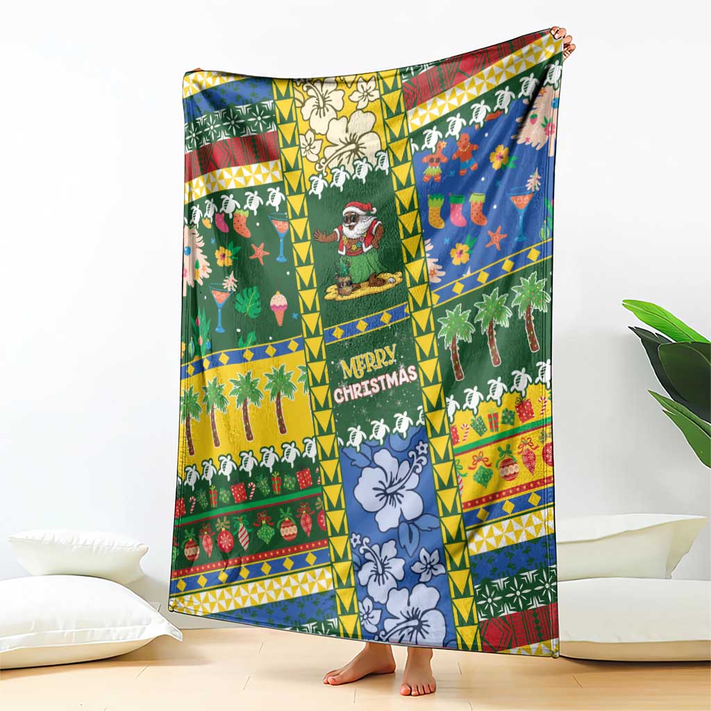 Solomon Islands Christmas Blanket Festive Beach Vibes - Polynesian Pride