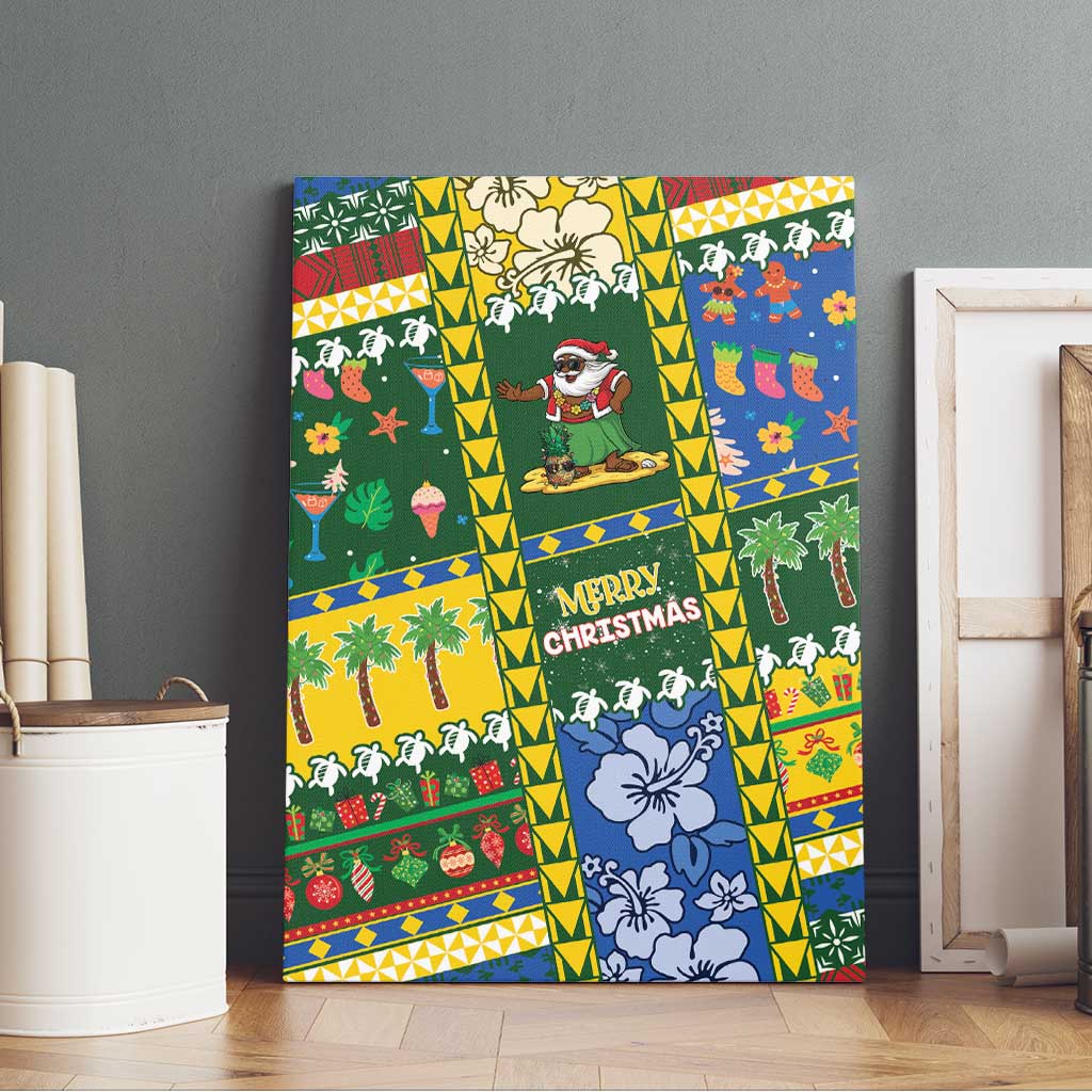 Solomon Islands Christmas Canvas Wall Art Festive Beach Vibes - Polynesian Pride