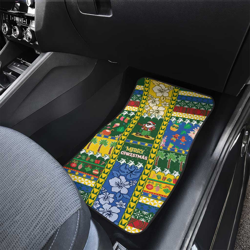 Solomon Islands Christmas Car Mats Festive Beach Vibes - Polynesian Pride