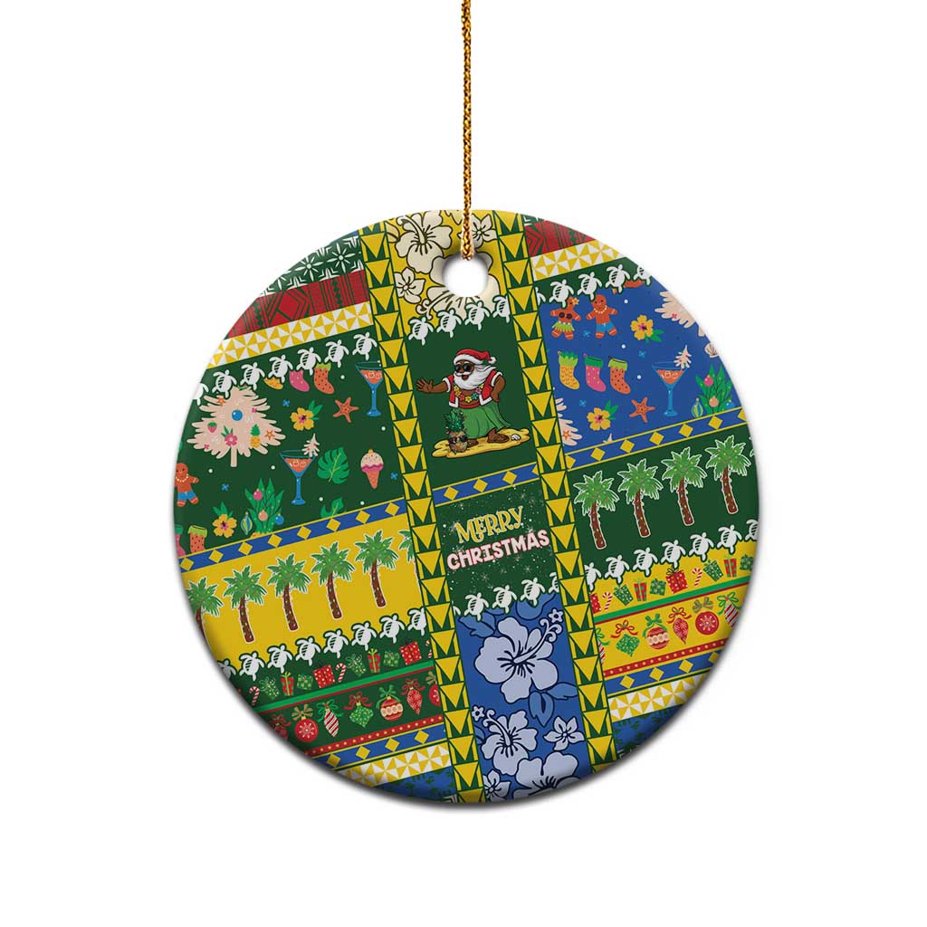 Solomon Islands Christmas Ceramic Ornament Festive Beach Vibes - Polynesian Pride