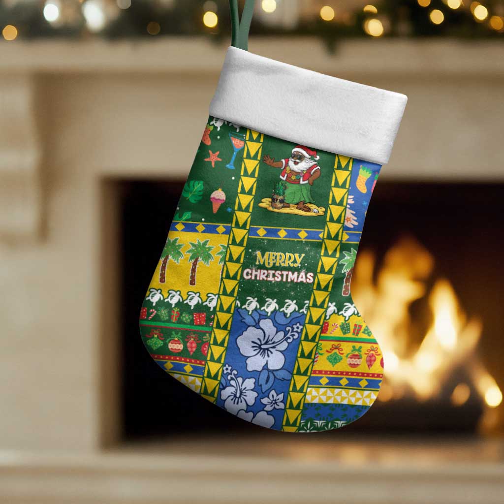 Solomon Islands Christmas Stocking Festive Beach Vibes - Polynesian Pride