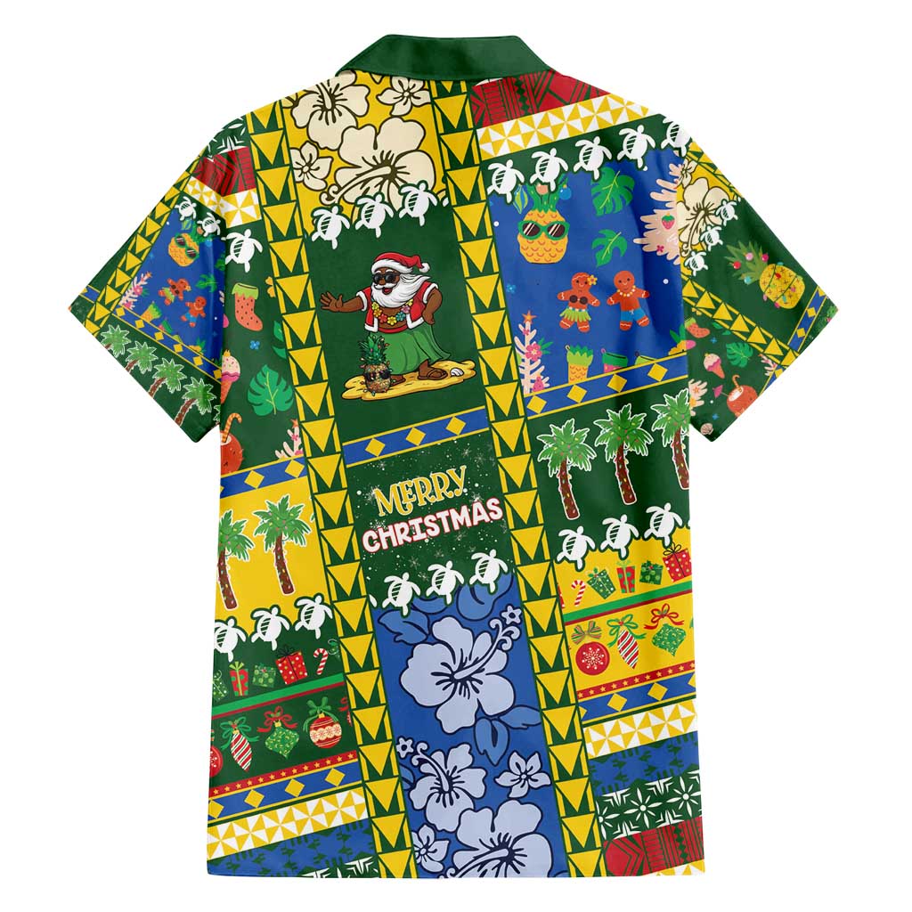 Solomon Islands Christmas Family Matching Long Sleeve Bodycon Dress and Hawaiian Shirt Festive Beach Vibes - Polynesian Pride