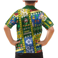 Solomon Islands Christmas Family Matching Mermaid Dress and Hawaiian Shirt Festive Beach Vibes - Polynesian Pride