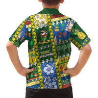 Solomon Islands Christmas Family Matching Puletasi and Hawaiian Shirt Festive Beach Vibes - Polynesian Pride