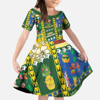 Solomon Islands Christmas Family Matching Puletasi and Hawaiian Shirt Festive Beach Vibes - Polynesian Pride