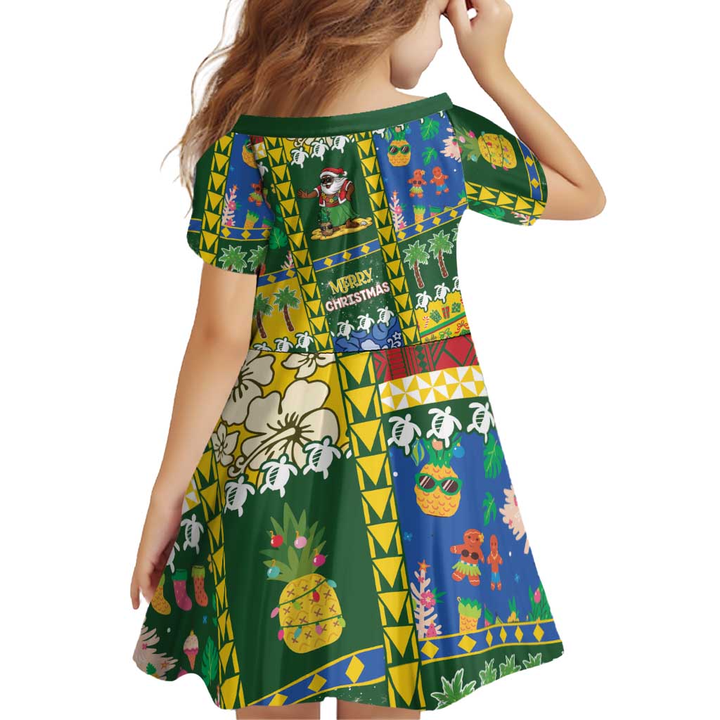 Solomon Islands Christmas Family Matching Puletasi and Hawaiian Shirt Festive Beach Vibes - Polynesian Pride