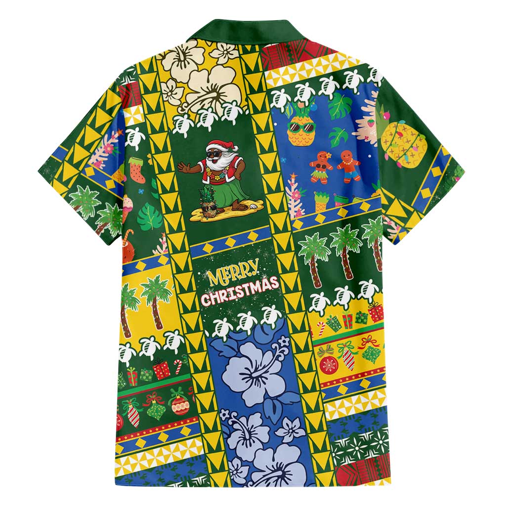 Solomon Islands Christmas Family Matching Puletasi and Hawaiian Shirt Festive Beach Vibes - Polynesian Pride