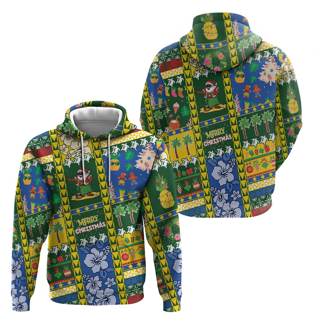 Solomon Islands Christmas Hoodie Festive Beach Vibes LT05 - Polynesian Pride