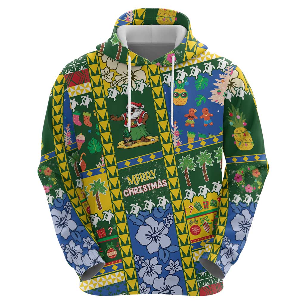 Solomon Islands Christmas Hoodie Festive Beach Vibes LT05 - Polynesian Pride