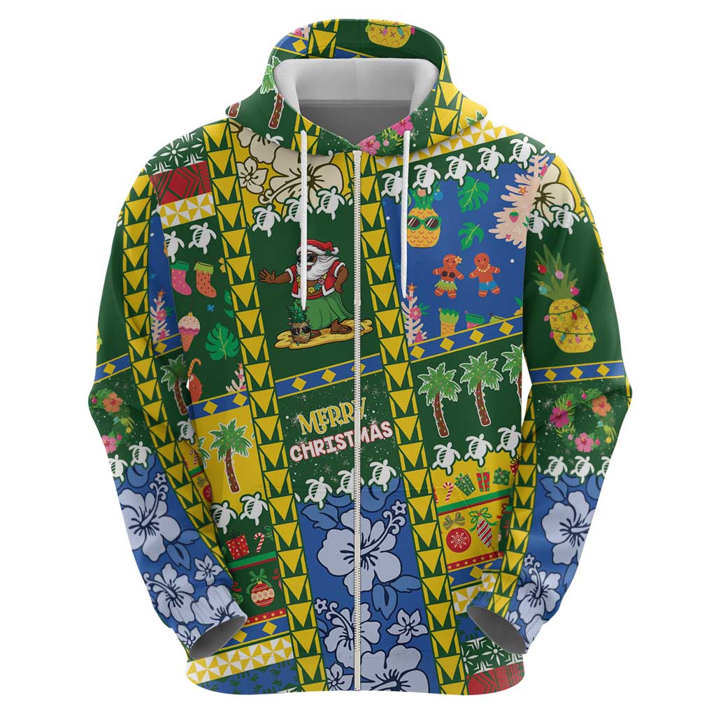 Solomon Islands Christmas Hoodie Festive Beach Vibes LT05 - Polynesian Pride
