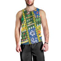 Solomon Islands Christmas Men Tank Top Festive Beach Vibes LT05 - Polynesian Pride