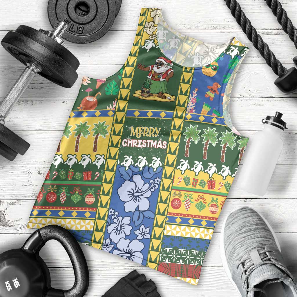 Solomon Islands Christmas Men Tank Top Festive Beach Vibes LT05 - Polynesian Pride